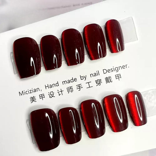 Seductive Scarlet Nails  Bold, Sexy, and Luxuriously Glossy